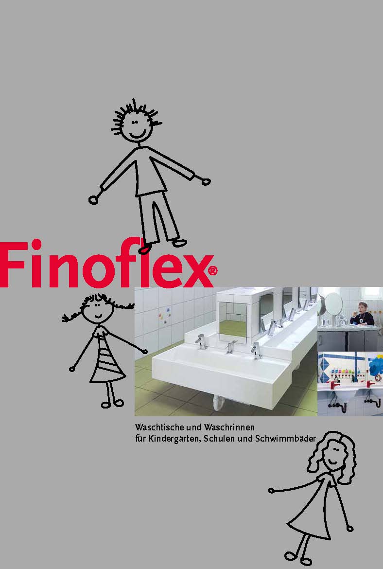 Finoflex Waschtischanlagen, Waschrinnen und Waschtische nach Maß