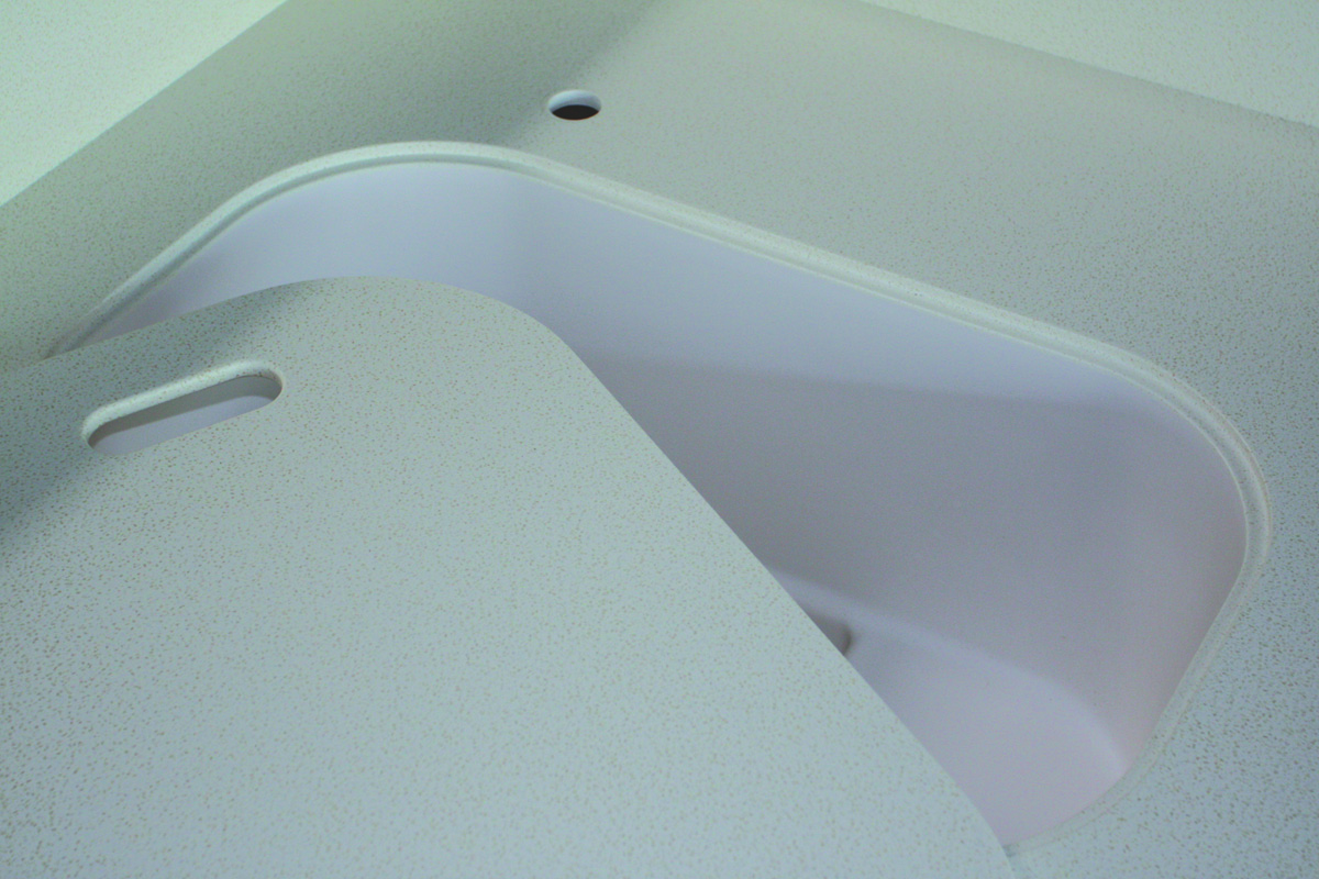 Wickeltisch mit fugenloser Abdeckung