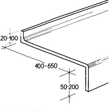 Fugenloser Waschtisch mit Blende und Hohlkehle