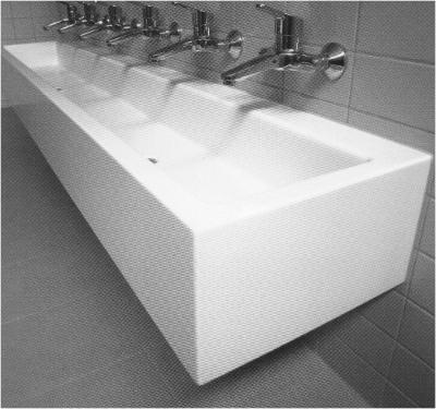 individuell angefertigte Waschrinnen