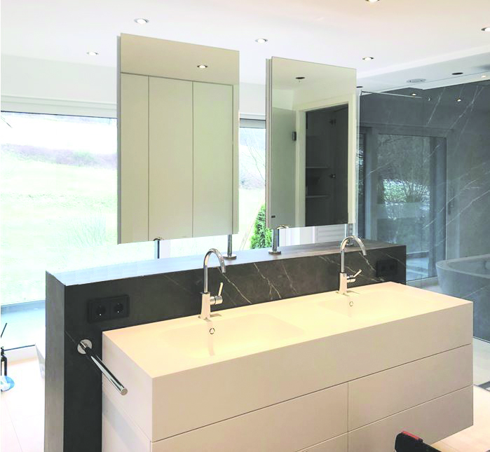 Ausgefallene Waschbecken als Doppelwaschtisch