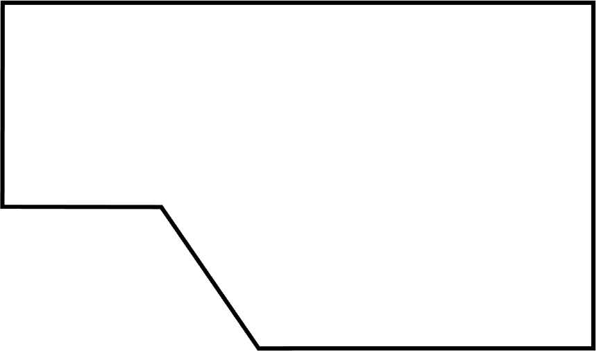 Waschtischplatte nach Maß mit Abschrägung und Ablage links