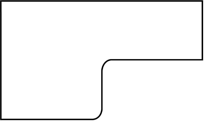Waschtischplatte nach Maß mit Rücksprung rechts
