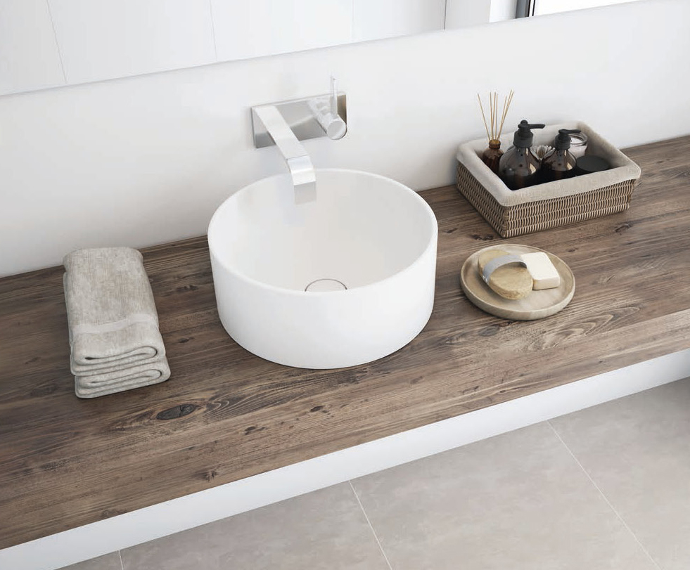 Waschtische mit verschiedenen Beckenmodellen Waschtisch ohne Hahnloch