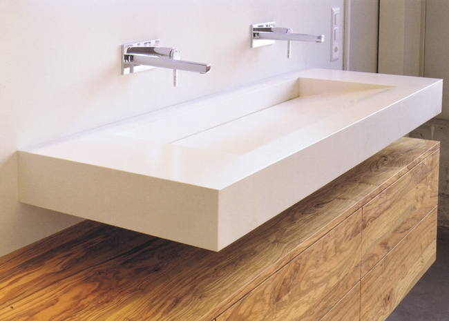individuelle Waschtische nach Maß Waschtisch ohne Hahnloch mit Unterschrank