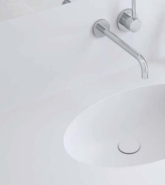 Waschtische für Nischeneinbau Waschtisch ohne Hahnloch in Nische eingebaut